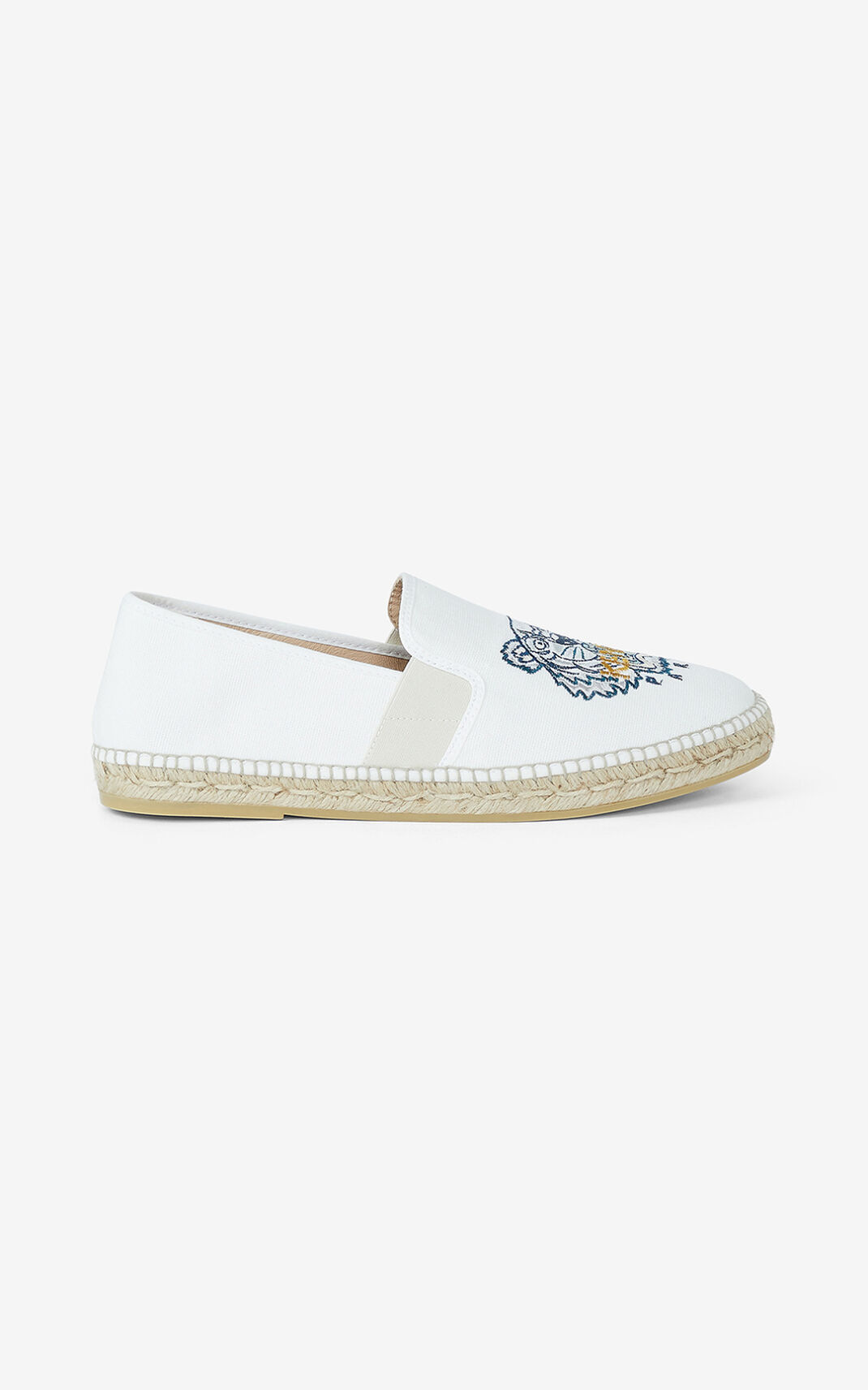 Espadrille Kenzo Homme Tiger elasticated Blanche INOPW-2479